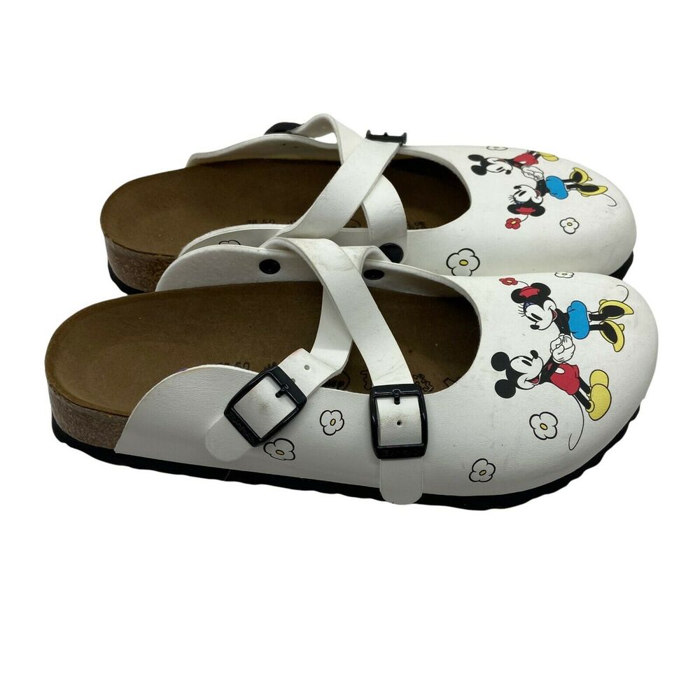 Birkenstock Disney Clogs Women Mickey Minnie Mouse Print Closed Toe Slide NARROW